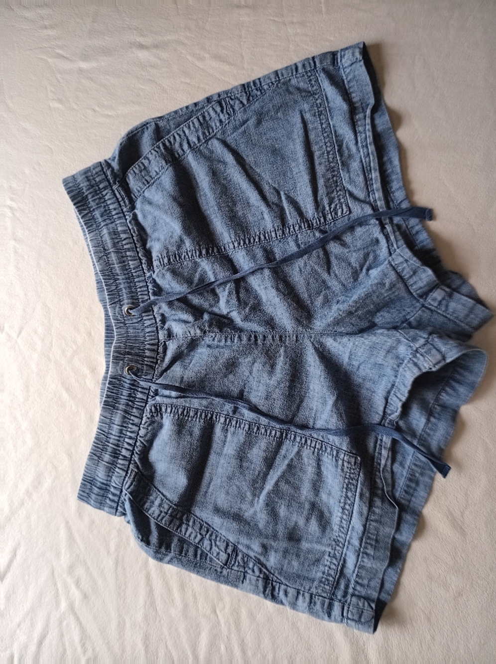 GAP Light Blue Denim-Style Elastic Waist Shorts